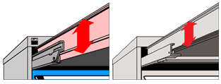 博特櫃抽屜側置滾珠軸承結構與傳統式軌道設計比較圖
